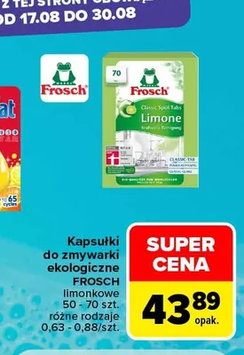 Kapsułki do zmywarki ekologiczne Frosch Limone promocja w Carrefour