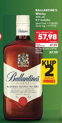 Whisky 0,7 l promocja w Kaufland