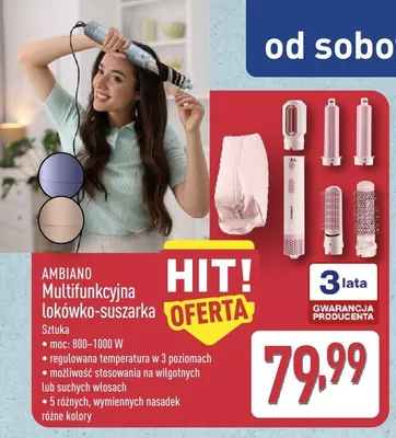 Multifunkcyjna lokówko-suszarka Ambiano promocja w Aldi