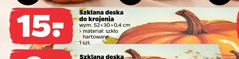 Szklana deska do krojenia 52x30x0,4 cm promocja w Netto