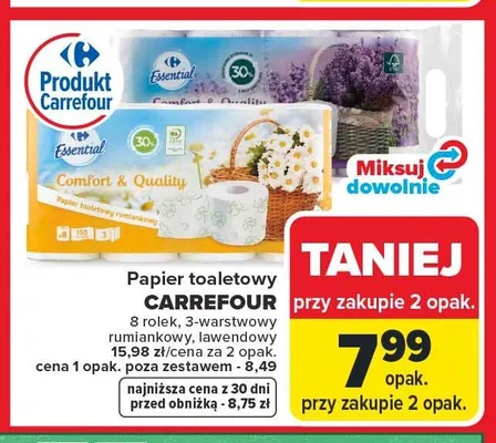 Papier toaletowy Carrefour promocja w Carrefour