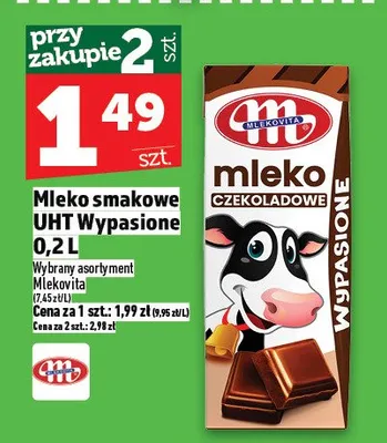 Mleko smakowe UHT Wypaśione promocja w TOPAZ