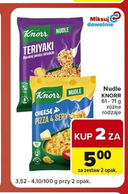 Nudle Knorr Teriyaki promocja w Carrefour Market