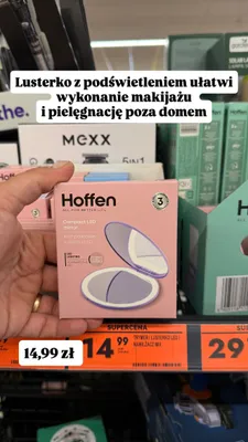 Kompaktowe lusterko LED Hoffen promocja w Biedronka