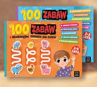 Książka 100 zabaw edukacyjne zadania dla dzieci promocja w Biedronka