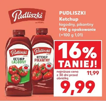 Ketchup pikantny Pudliszki promocja w Kaufland