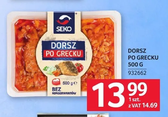 Dorsz po grecku Seko promocja w Selgros