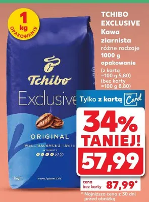 Kawa ziarnista Exclusive 1 kg promocja w Kaufland