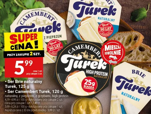 Ser Camembert High Protein naturalny Turek promocja w Twój Market