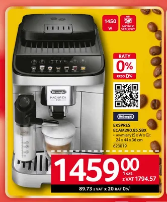 Ekspres ECAM290,85.SBX DeLonghi promocja w Selgros