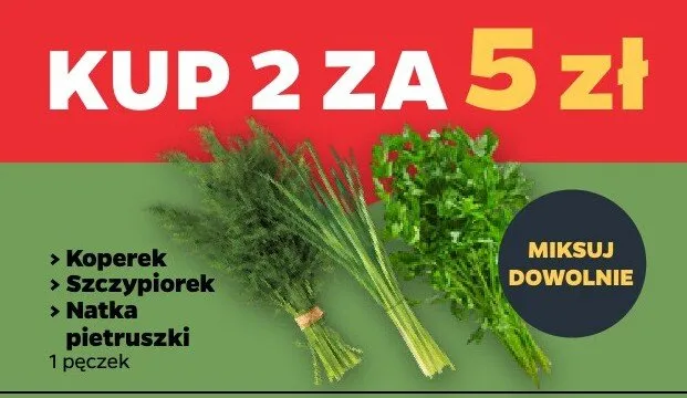 Koperek, Szczypiorek, Natka pietruszki promocja w Netto