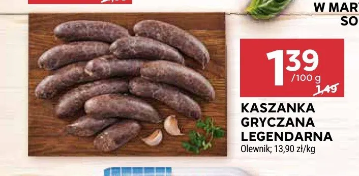 Kaszanka gryczana legendarna Olewnik promocja w Stokrotka
