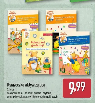 Książeczka aktywizująca do nauki pisania i czytania promocja w Aldi