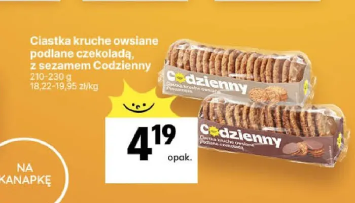 Ciastka kruche owsiane z sezamem Codzienny promocja w Delikatesy Centrum