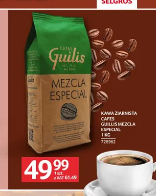 Kawa ziarnista Cafes Guillis Mezcla Especial promocja w Selgros