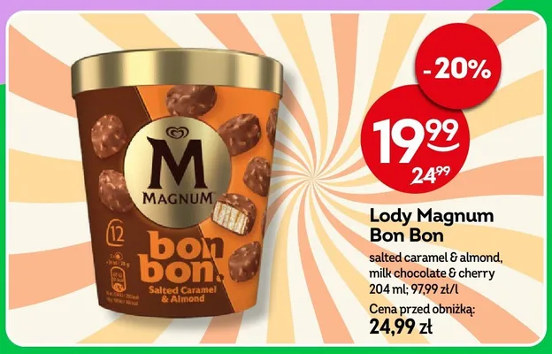 Lody Magnum Bon Bon Milk Chocolate & Cherry promocja w Żabka