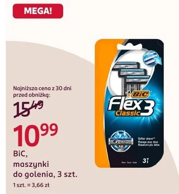 Maszynki do golenia BIC, 3 szt. promocja w Rossmann