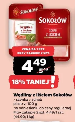 Wędlina z liściem promocja w Netto