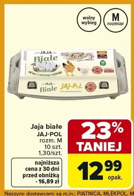 Jajka białe promocja w Carrefour