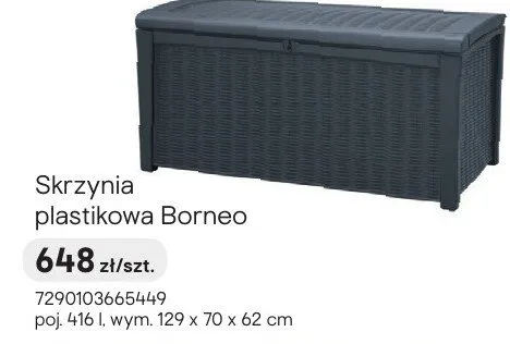 Skrzynia plastikowa Borneo promocja w Castorama