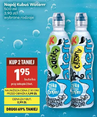 Napój Kubuś Waterrr jabłka promocja w Delikatesy Centrum