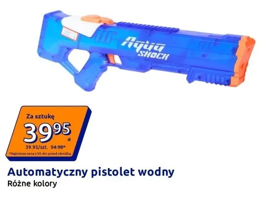 Automatyczny pistolet wodny Aqua Shock promocja w Action