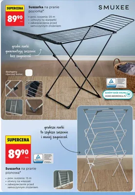 Suszarka na pranie pozioma promocja w Biedronka