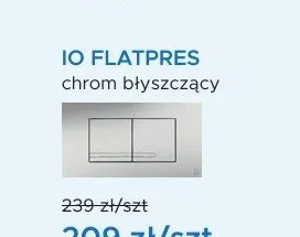 Przycisk spłukujący IO FLATPRES chrom błyszczący promocja w Blu Salony Łazienek