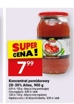 Koncentrat pomidorowy Altex promocja w Twój Market