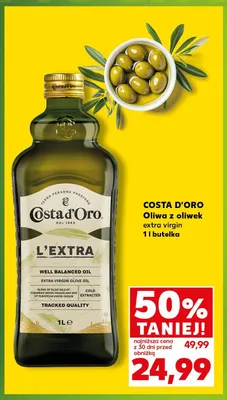 Oliwa z oliwek extra virgin Costa D'Oro promocja w Kaufland