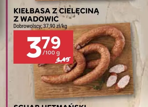 Kiełbasa z cielęciną z Wadowic Dobrowolscy promocja w Stokrotka