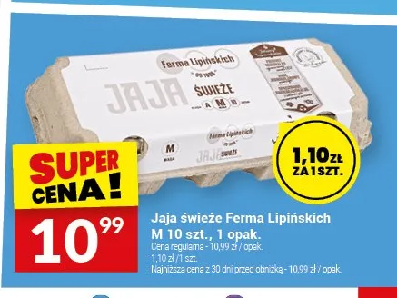 Jaja świeże Ferma Lipińskich M promocja w Twój Market