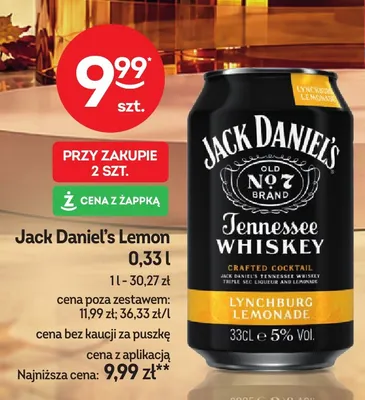 Drink Jack Daniel's Lemon promocja w Żabka