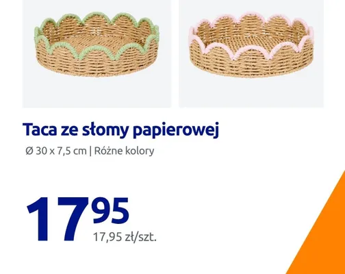 Taca ze słomy papierowej promocja w Action