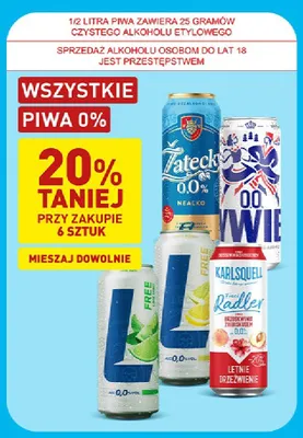 Piwo bezalkoholowe Lech Free promocja w Aldi