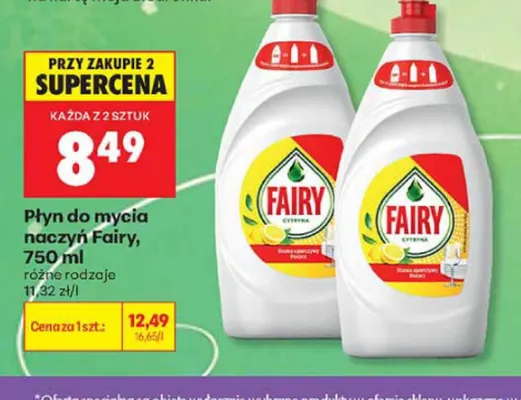 Płyn do mycia naczyń Fairy promocja w Biedronka