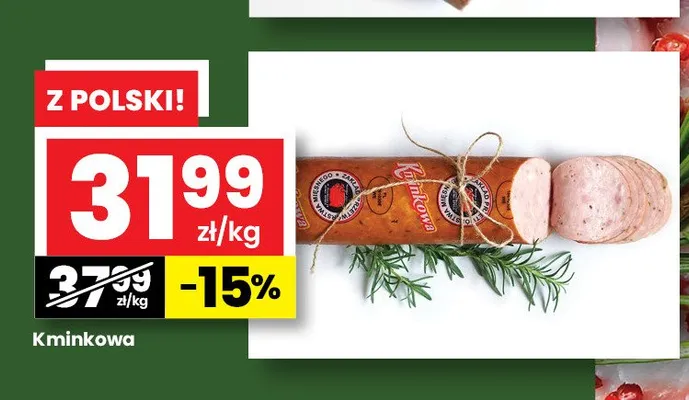 Kiełbasa kminkowa promocja w emma MARKET