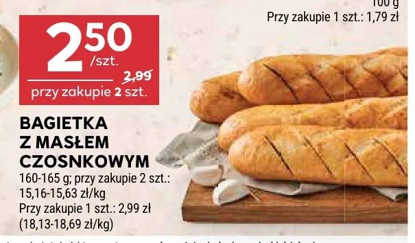 Bagietka z masłem czosnkowym Stokrotka promocja w Stokrotka