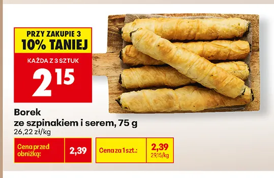 Borek ze szpinakiem i serem promocja w Biedronka