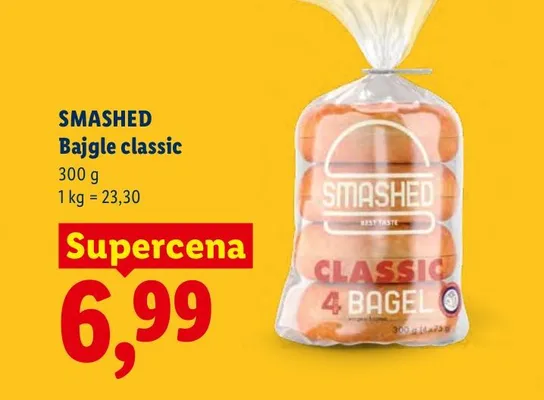 Bajgle classic Smashed promocja w Lidl