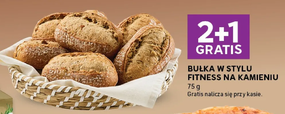 Bułka w stylu fitness na kamieniu promocja w Stokrotka
