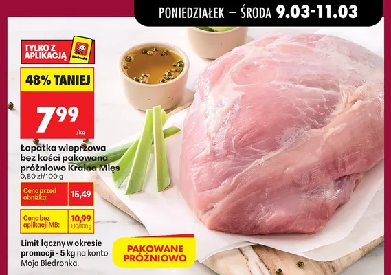 Łopatka wieprzowa promocja w Biedronka