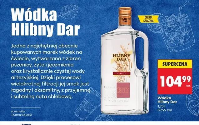 Wódka Hlibny Dar promocja w Biedronka