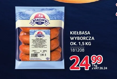 Kiełbasa wyborcza Mazury promocja w Selgros