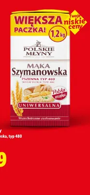 Mąka pszenna Szymanowska typ 480 Polskie Młyny promocja w Lidl
