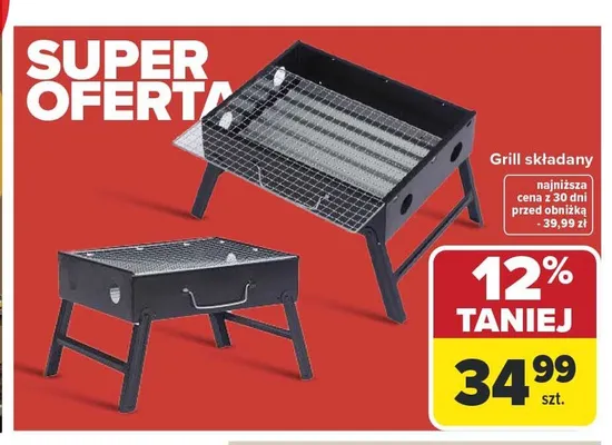 Grill składany promocja w Carrefour