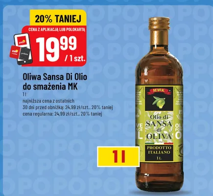 Oliwa Sansa Di Olio do smażenia MK promocja w POLOmarket