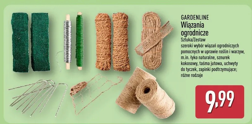 Wiązania ogrodnicze promocja w Aldi