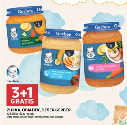 Deser jabłka banany i mango z kremowym twarożkiem Gerber promocja w Stokrotka