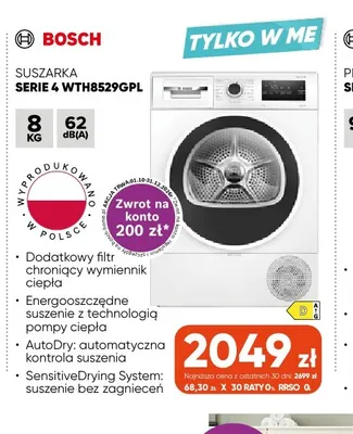 Suszarka Serie 4 WTH8529GPL Bosch promocja w Max Elektro